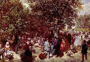 Adolph von Menzel Afternoon at the Tuileries Park china oil painting artist